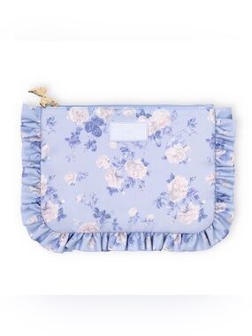 NWT LoveShackFancy x Target Yoobi Ruffle Pencil Case Pouch Whisper Blue